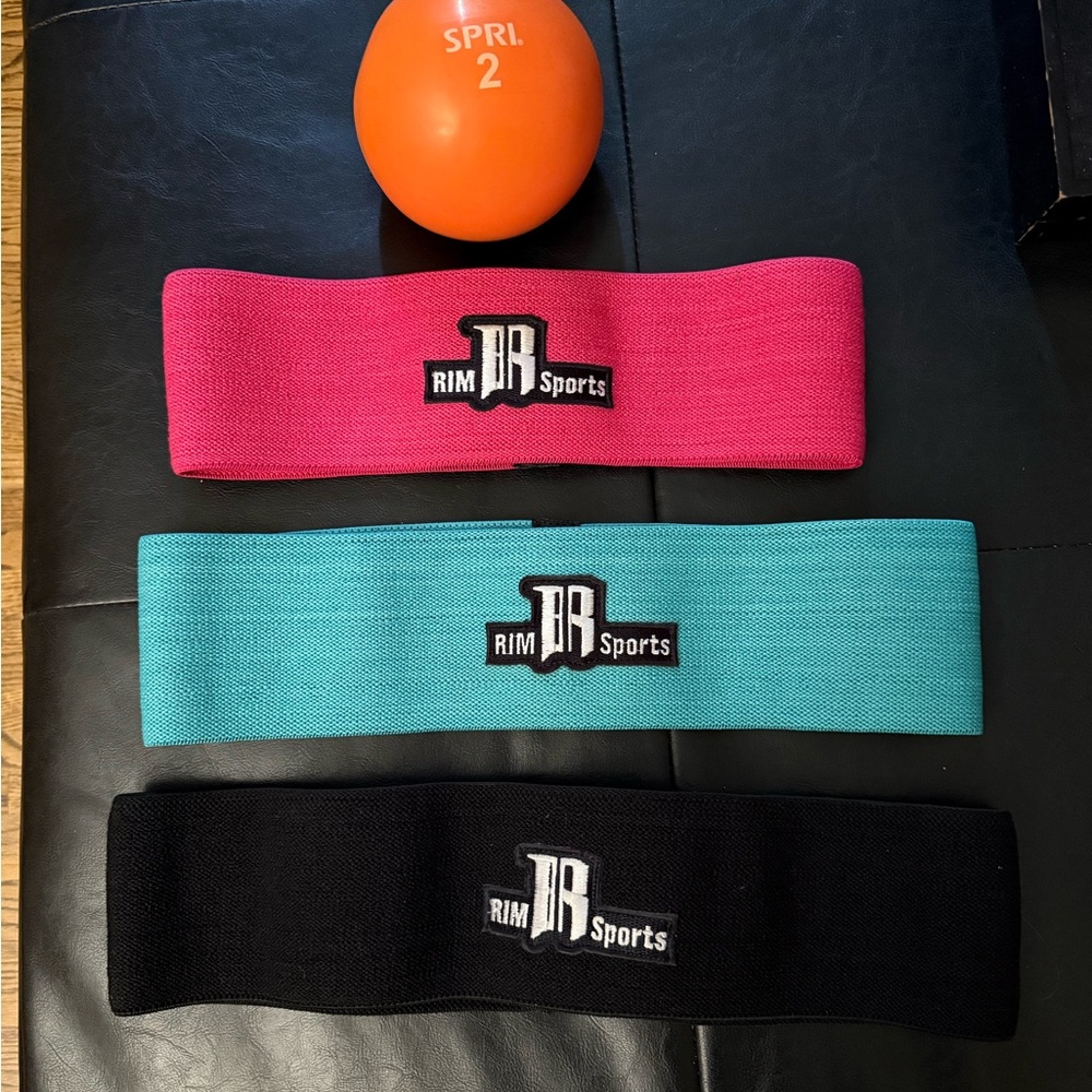 RIMSports Resistance Bands Set - Pink, Blue, Black